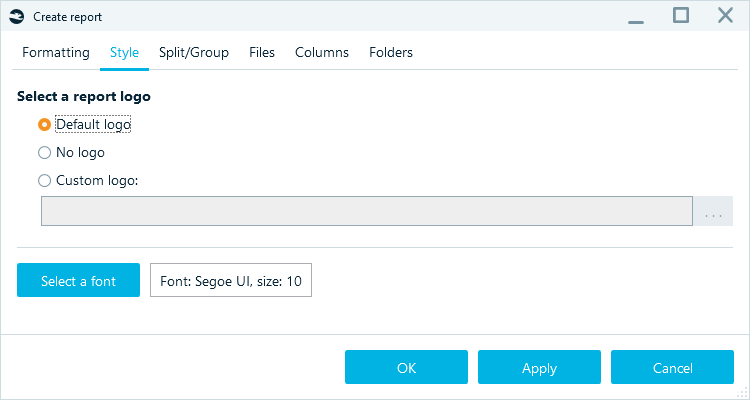 Style options for Belkasoft X's report
