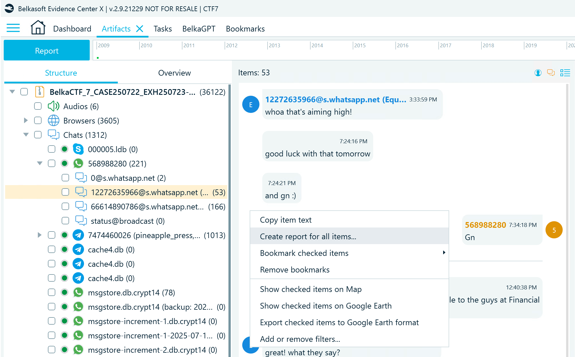 Creating from the bubble chat view