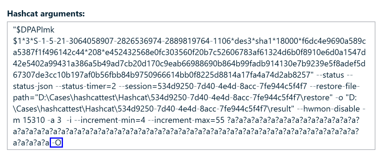 A hashcat parameter to increase brute-force speed